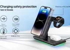 3-in-1 15W Magnetic Wireless Charging Stand X541